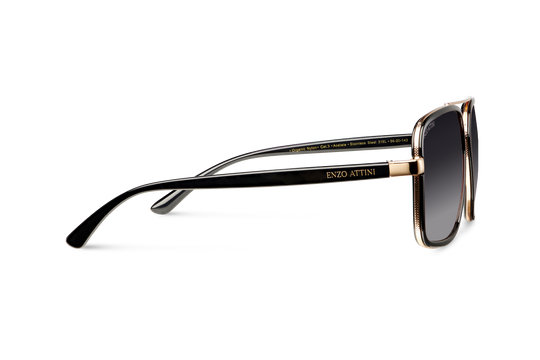 Syze dielli për femra modeli Il Ponte di Rialto nga Enzo Attini me skelet të zi dhe lente mbrojtëse, anësore