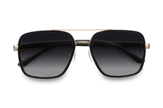 Syze dielli për femra modeli Il Ponte di Rialto nga Enzo Attini me skelet të zi dhe lente mbrojtëse, le polarizuar