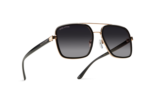 Syze dielli për femra modeli Il Ponte di Rialto nga Enzo Attini me skelet të zi dhe lente mbrojtëse, logo