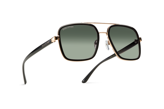 Syze dielli për femra modeli Il Ponte di Rialto green nga Enzo Attini me skelet të zi dhe lente mbrojtëse, logo, meshkuj