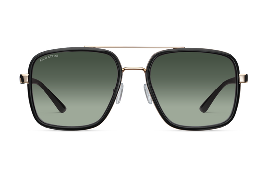 Syze dielli për femra modeli Il Ponte di Rialto green nga Enzo Attini me skelet të zi dhe lente mbrojtëse, meshkuj