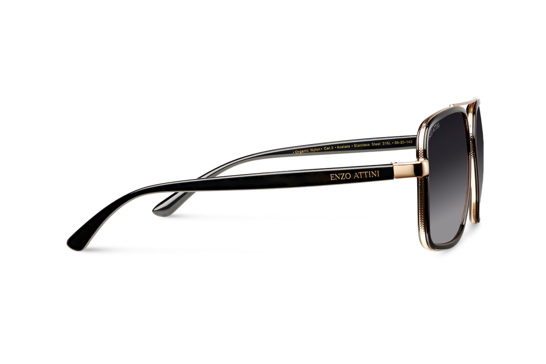 Syze dielli për femra modeli Il Ponte di Rialto nga Enzo Attini me skelet të zi dhe lente mbrojtëse, skeleti, meshkuj