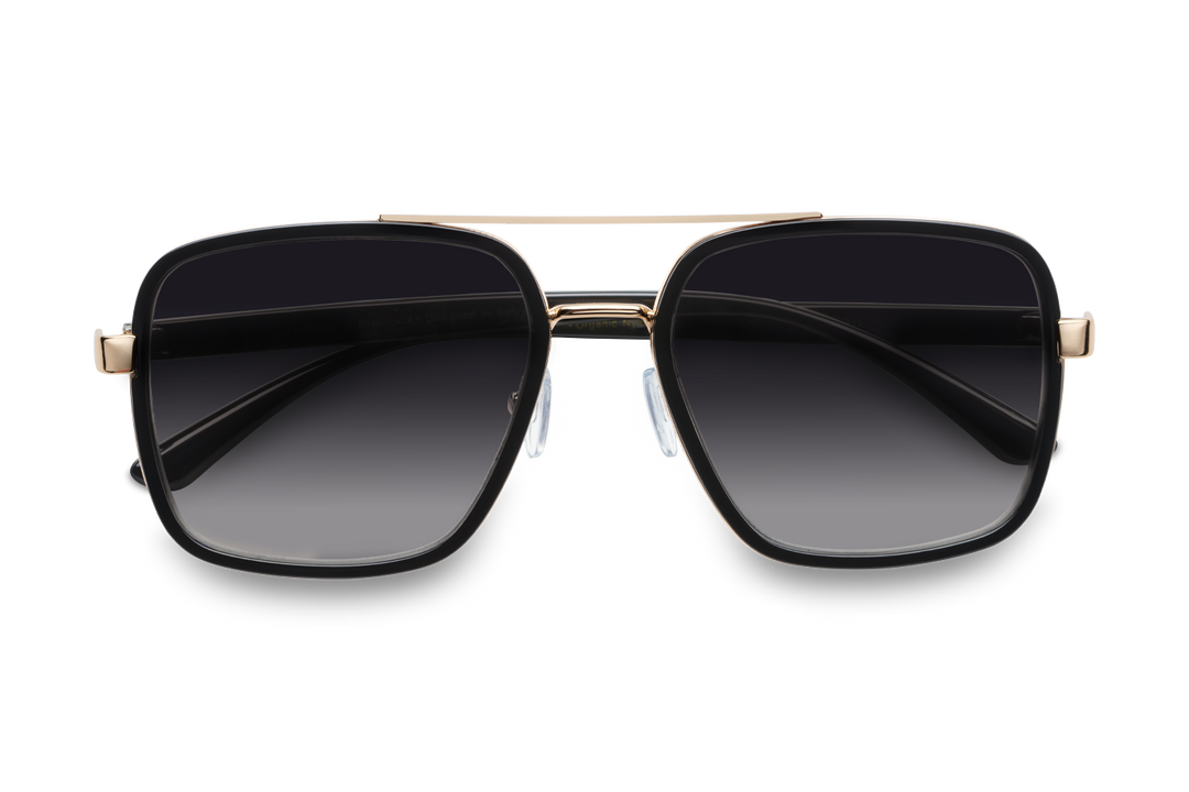 Syze dielli për femra modeli Il Ponte di Rialto nga Enzo Attini me skelet të zi dhe lente mbrojtëse, le polarizuar, meshkuj