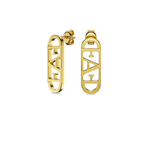 Vathë Statement Enzo Attini me logon ikonike - Shkëlqim premium dhe dizajn minimalist, pamja anash, larja me ar të vërtetë 18K