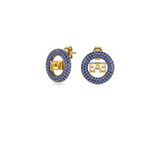 Vathë Halo - Enzo Attini - Gurë Zirkoni blu- Pamja anash