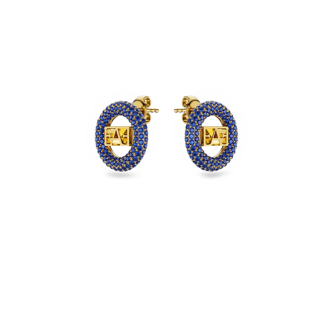 Vathë Halo - Enzo Attini - Gurë Zirkoni blu- Pamja përballë