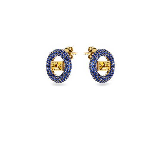 Vathë Halo - Enzo Attini - Gurë Zirkoni blu- Pamja përballë