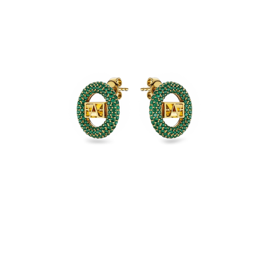 Vathë Halo - Enzo Attini - Gurë Zirkoni jeshil - Pamja përballë