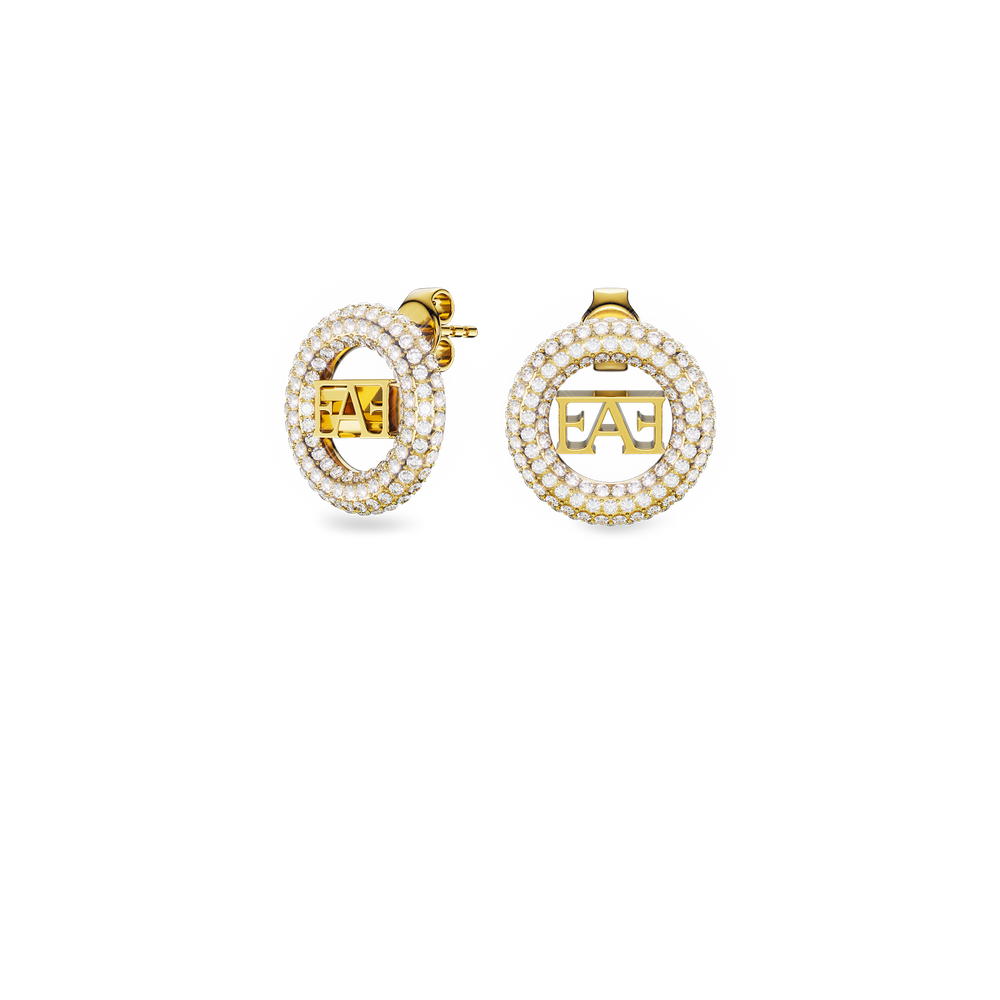 Vathë Halo - Enzo Attini - Gurë Zirkoni të bardhë - Pamja anash