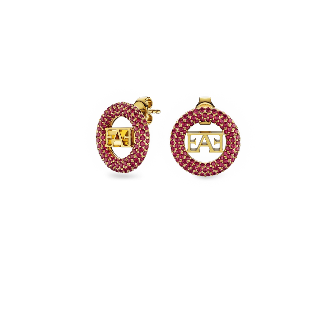 Vathë Halo - Enzo Attini - Gurë Zirkoni të kuq- Pamja anash