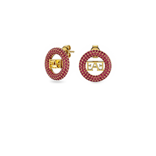 Vathë Halo - Enzo Attini - Gurë Zirkoni të kuq- Pamja anash