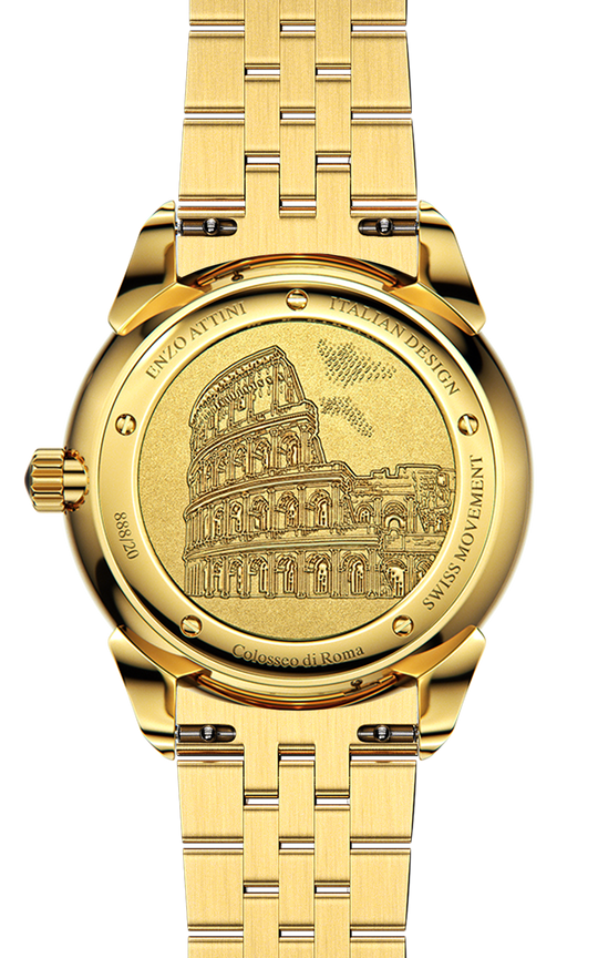 Colosseo di Roma - President Bracelet  / Swiss Movement