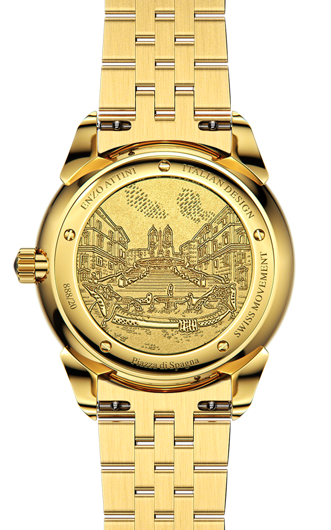 Piazza di Spagna, Roma - President Bracelet / Swiss Movement.