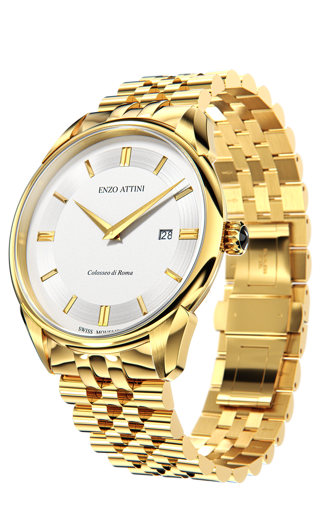 Colosseo di Roma - President Bracelet  / Swiss Movement