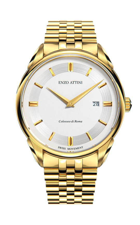 Colosseo di Roma - President Bracelet  / Swiss Movement