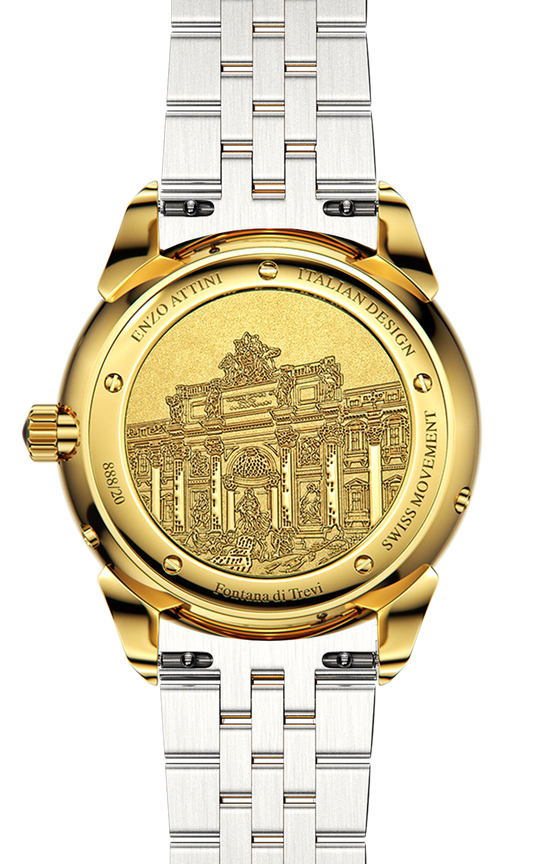 Fontana di Trevi, Roma - President Bracelet / Swiss Movement.