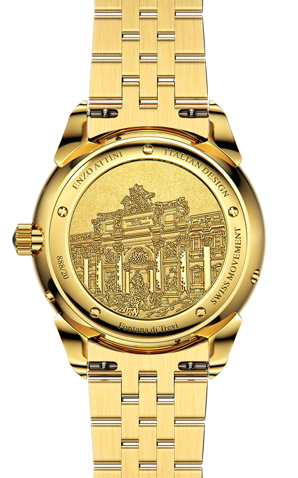 Fontana di Trevi, Roma - President Bracelet / Swiss Movement.
