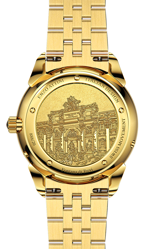 Fontana di Trevi, Roma - President Bracelet / Swiss Movement.
