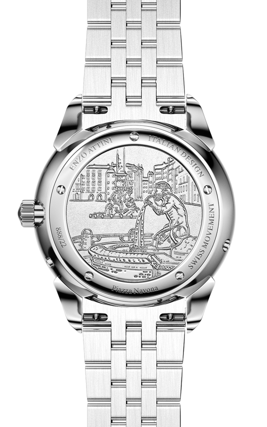 New Piazza Navona, Roma - President Bracelet / Swiss Movement.