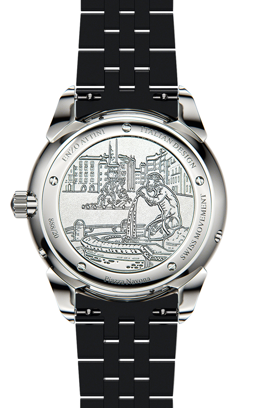 Piazza Navona, Roma - President Bracelet / Swiss Movement.