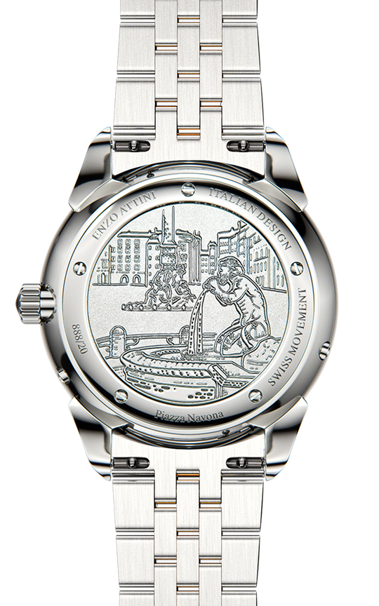 Piazza Navona, Roma - President Bracelet / Swiss Movement.