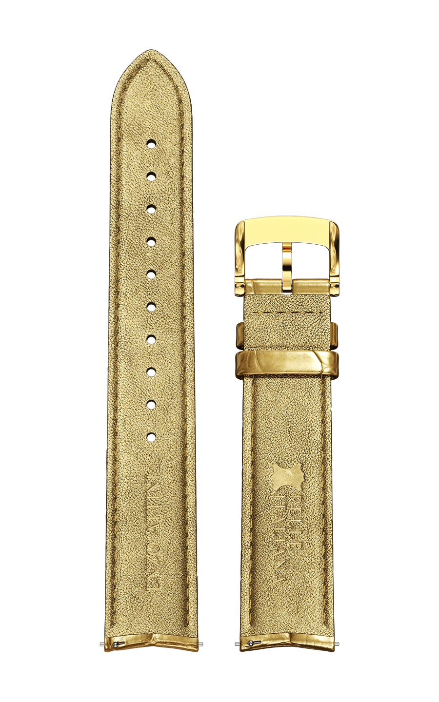 RRIP LËKURE NGJYRË GOLD (DIZAJN SI KROKODIL)  / TOGZA NGJYRË GOLD