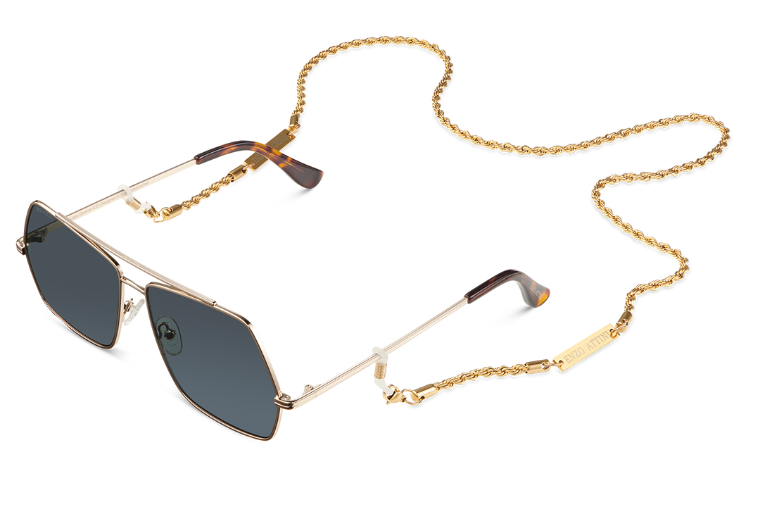 Syze Enzo Attini - Lake Geneva / Tortoise & Gold Color + Dark Black Lens - Për meshkuj