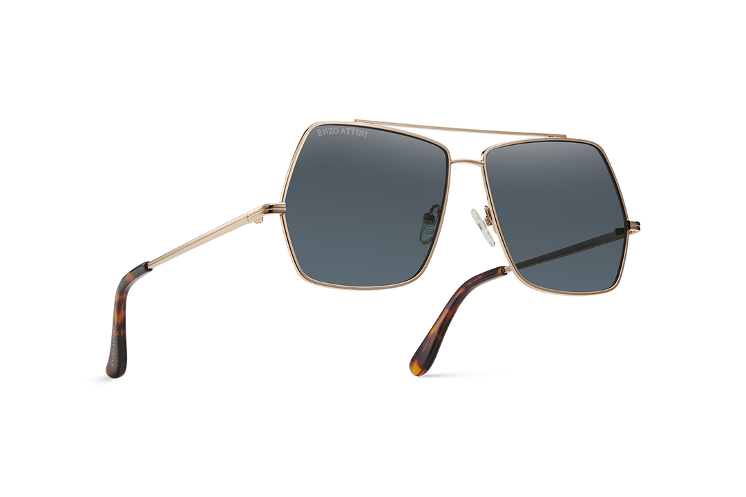 Syze Enzo Attini - Lake Geneva / Tortoise & Gold Color + Dark Black Lens - Për meshkuj