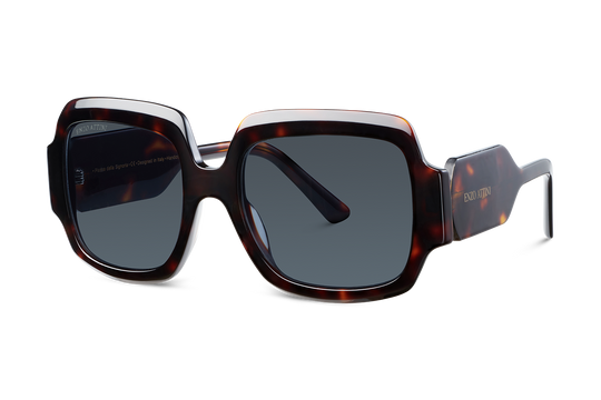 Syze Enzo Attini - Piazza della Signoria / Tortoise Red + Dark Black Lens. Për femra