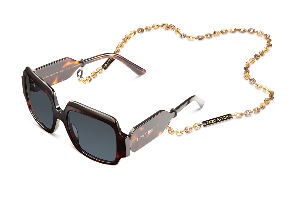 Syze Enzo Attini - Piazza della Signoria / Tortoise Red + Dark Black Lens. Për femra
