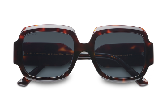 Syze Enzo Attini - Piazza della Signoria / Tortoise Red + Dark Black Lens. Për femra