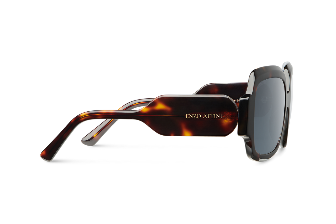 Syze Enzo Attini - Piazza della Signoria / Tortoise Red + Dark Black Lens. Për femra