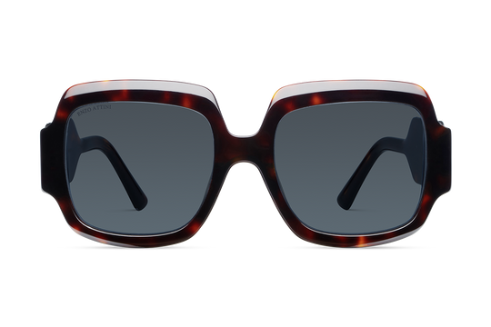 Syze Enzo Attini - Piazza della Signoria / Tortoise Red + Dark Black Lens. Për femra